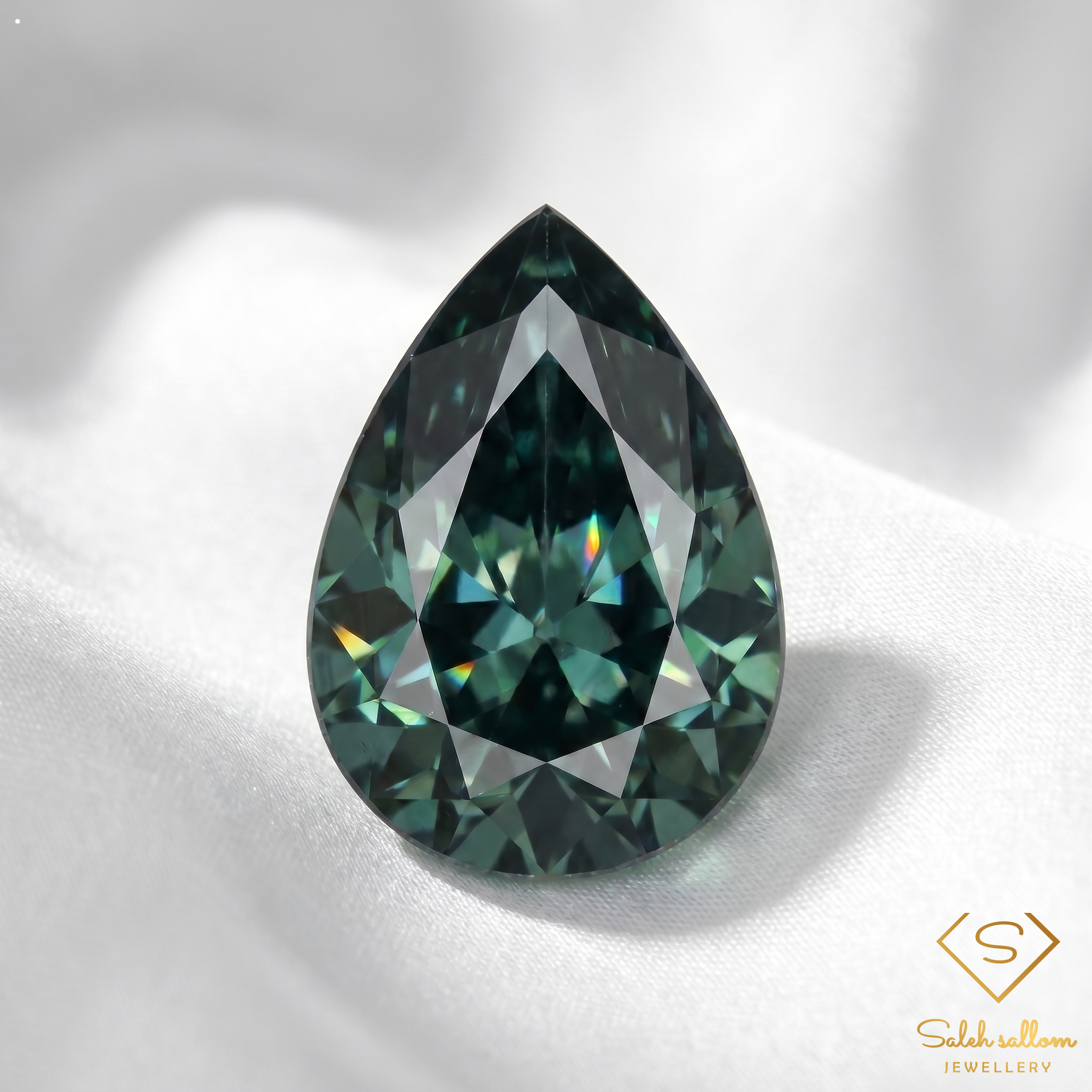 0.74 Ct Natural Unheated Greenish Blue Sapphire Pear Cut Madagascar Gemstone Secondary image