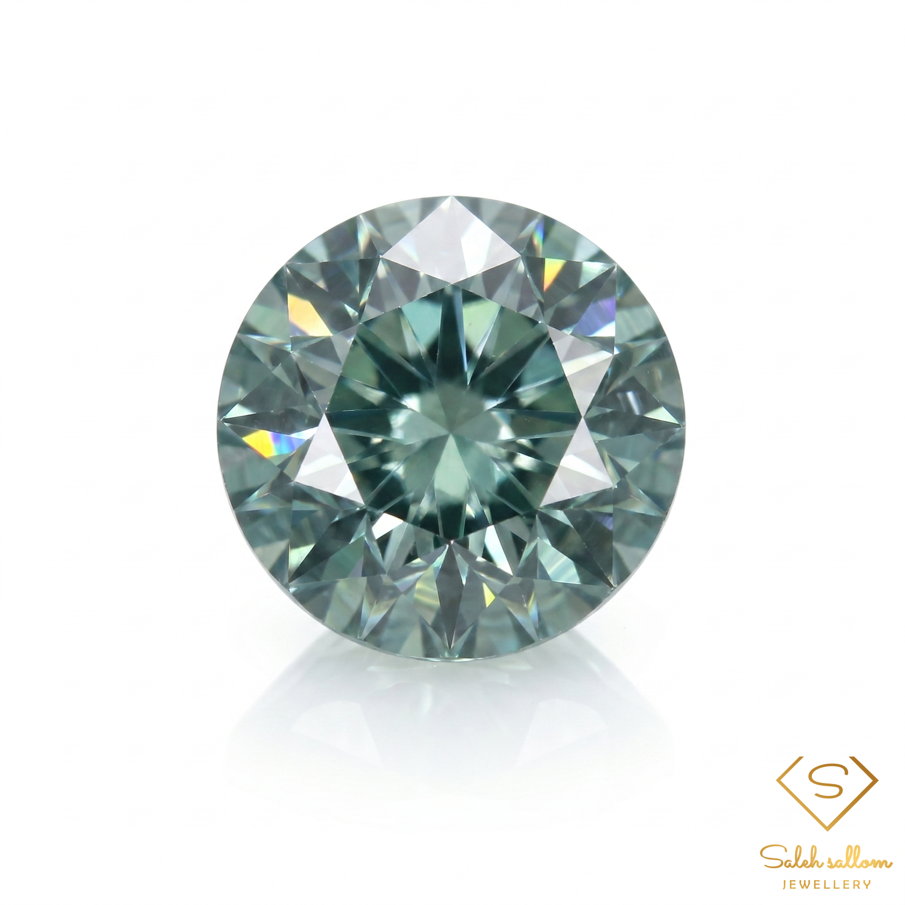 0.51 Ct Natural Green Blue Sapphire Round Cut Heated Australian Gemstone