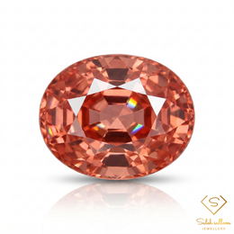 0.55 Ct Natural Pinkish Orange Sapphire Oval Cut VS Songea Tanzania Gemstone