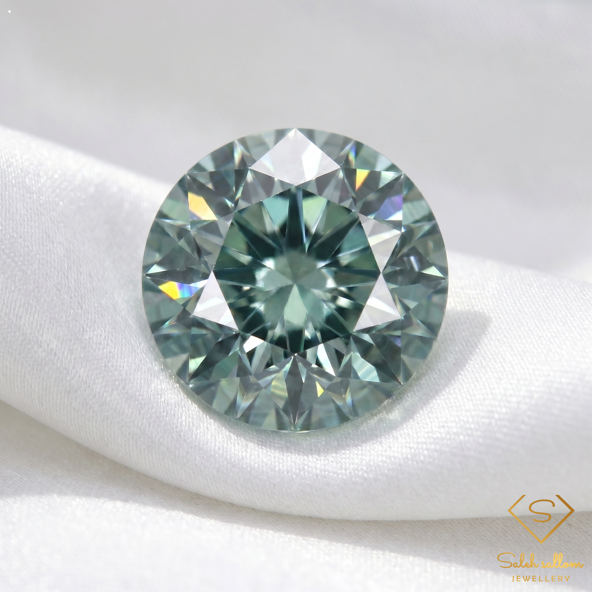 0.51 Ct Natural Green Blue Sapphire Round Cut Heated Australian Gemstone