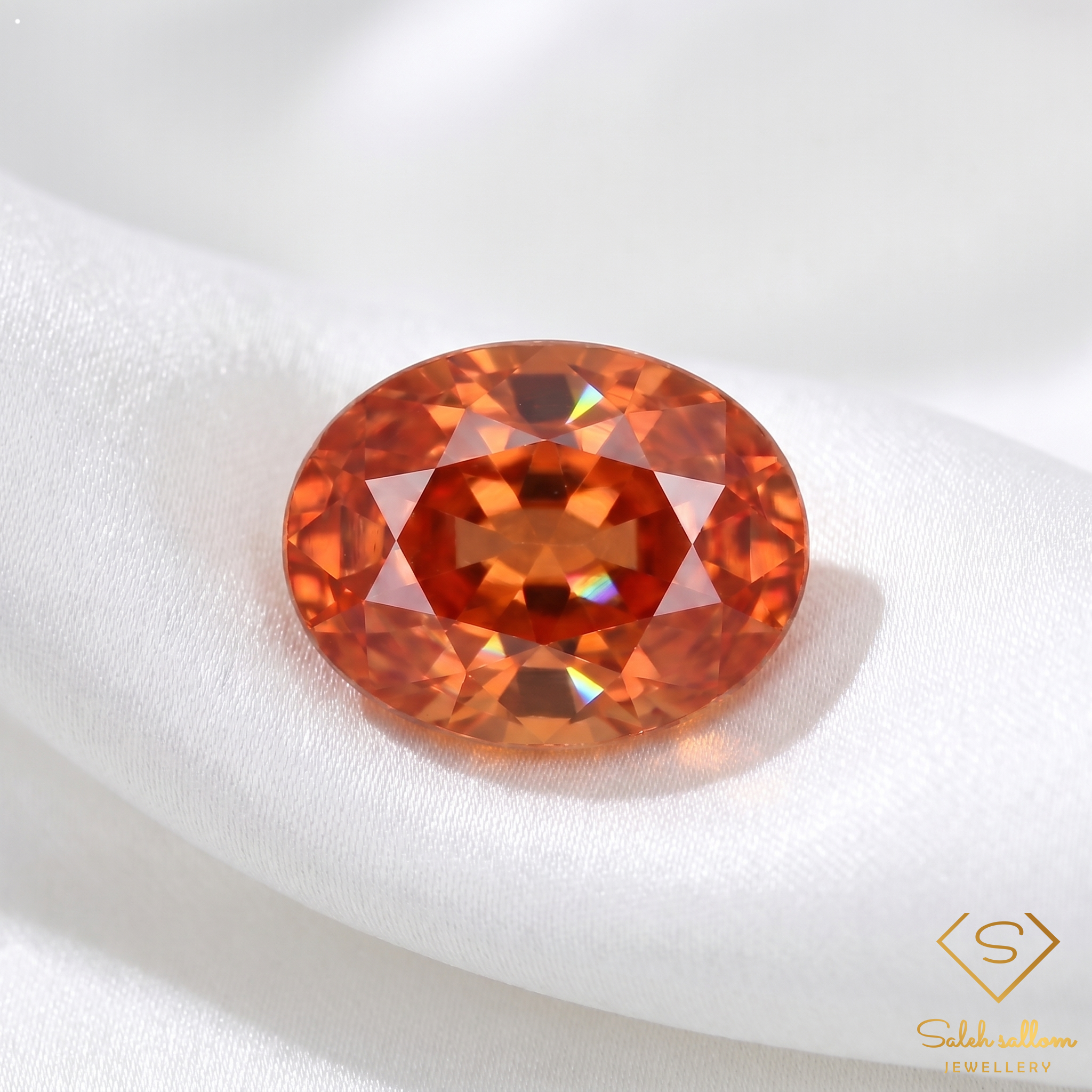 0.31 Ct Natural Maple Orange Sapphire Oval Cut Tanzania Gemstone Secondary image