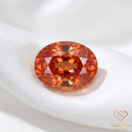 0.31 Ct Natural Maple Orange Sapphire Oval Cut Tanzania Gemstone