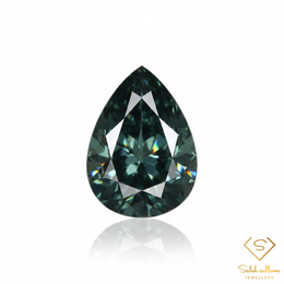 2.02 Ct Natural Greenish Blue Sapphire Pear Cut Unheated Madagascar Gemstone