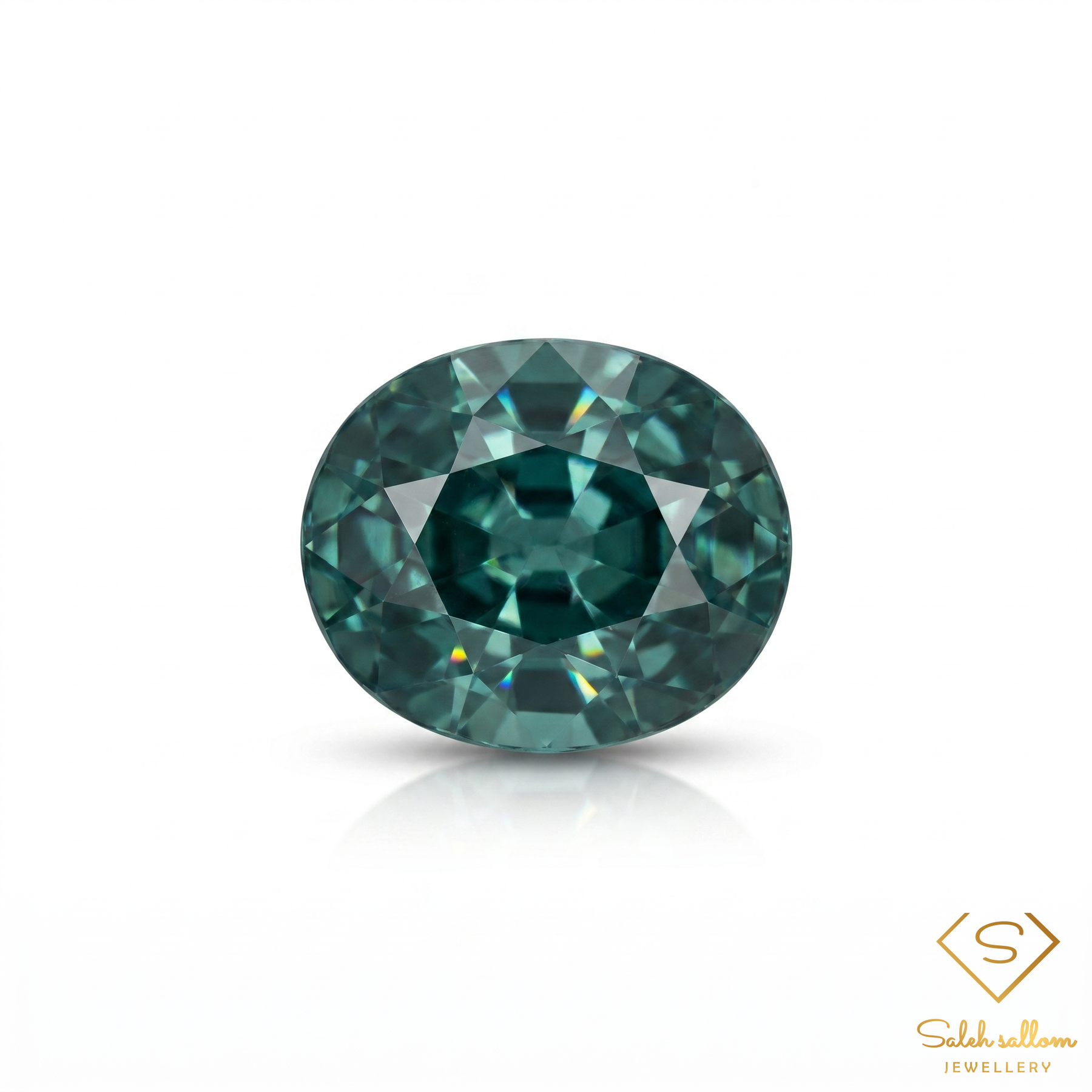 0.49 Ct Natural Greenish Blue Sapphire Oval Cut Unheated Tanzania Gemstone