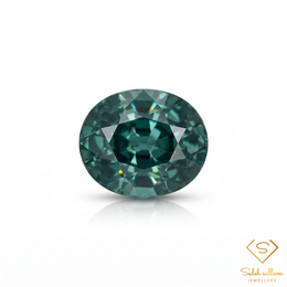 0.49 Ct Natural Greenish Blue Sapphire Oval Cut Unheated Tanzania Gemstone