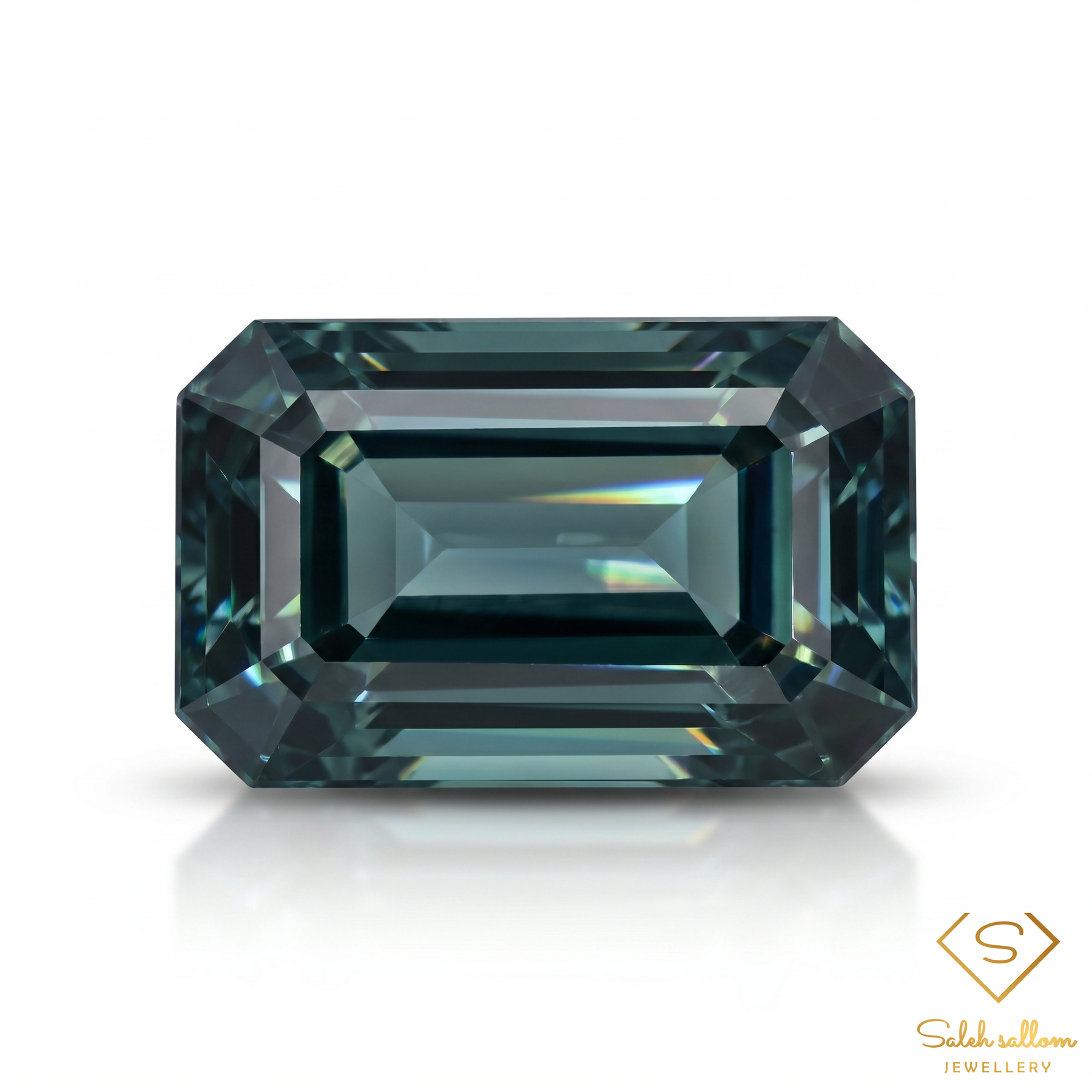 0.68 Ct Natural Blue-Green Sapphire Octagon Cut Unheated Madagascar Gemstone