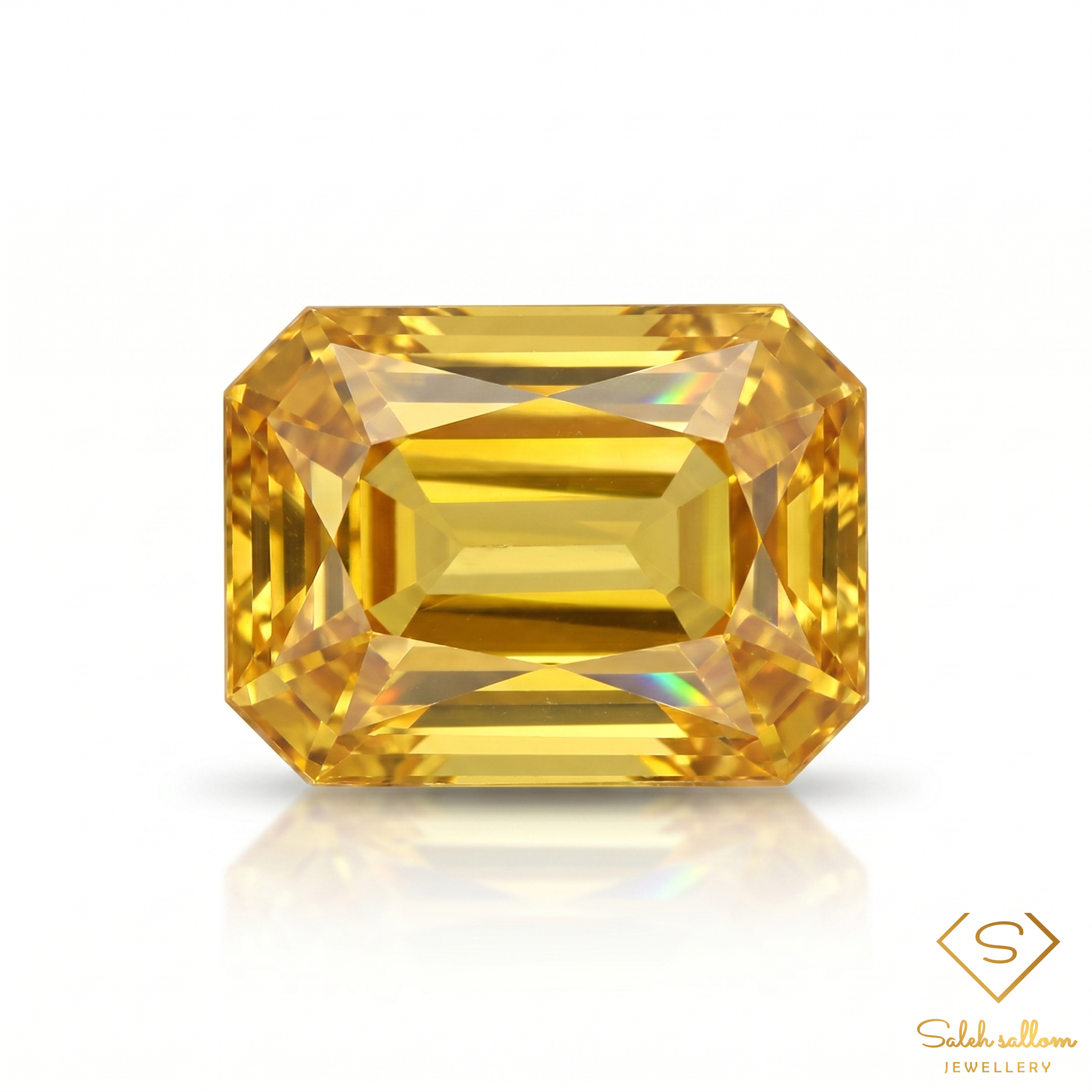 0.87 Ct Natural Yellow Sapphire Octagon Cut Australian Sapphire Gemstone Main image