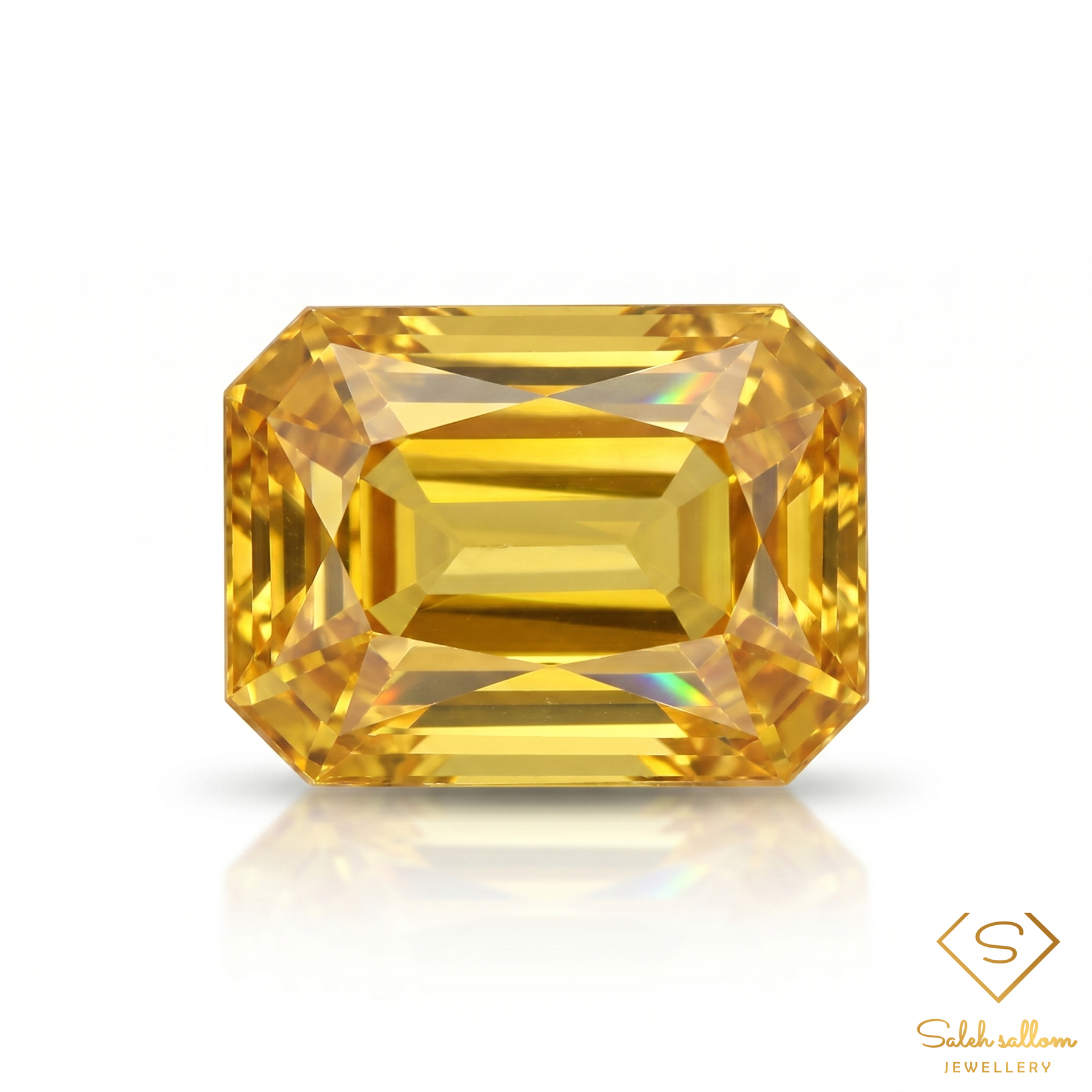 0.87 Ct Natural Yellow Sapphire Octagon Cut Australian Sapphire Gemstone