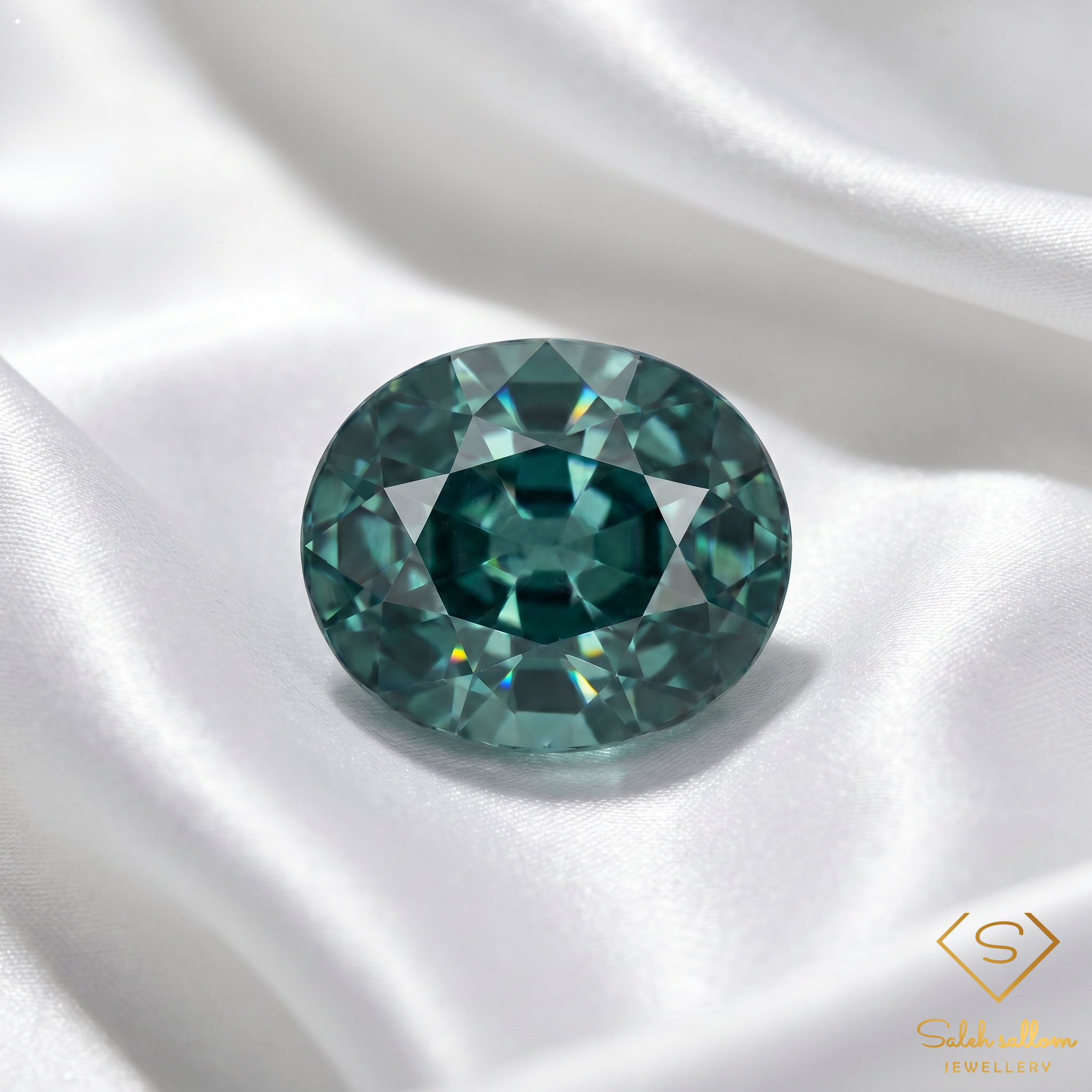 0.49 Ct Natural Greenish Blue Sapphire Oval Cut Unheated Tanzania Gemstone Secondary image
