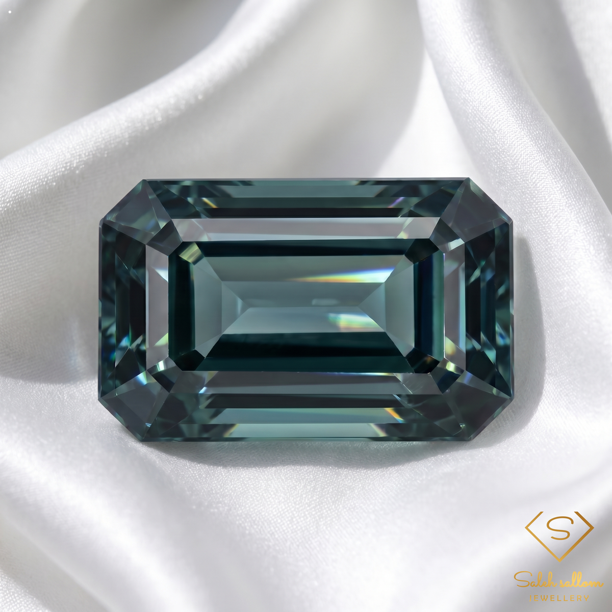 0.68 Ct Natural Blue-Green Sapphire Octagon Cut Unheated Madagascar Gemstone