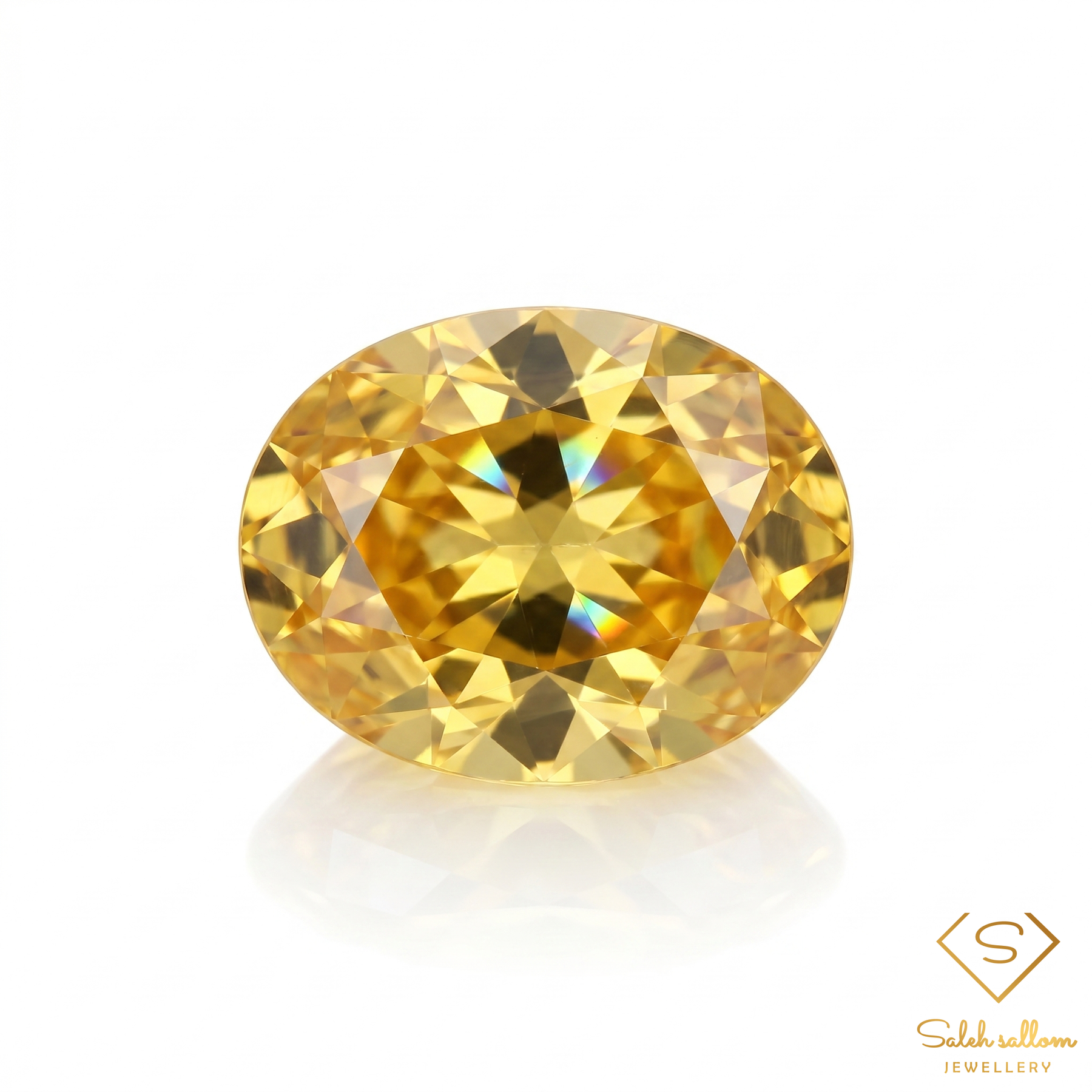 0.74 Ct Natural Yellow Sapphire Oval Cut Madagascar Sapphire Loose Gemstone