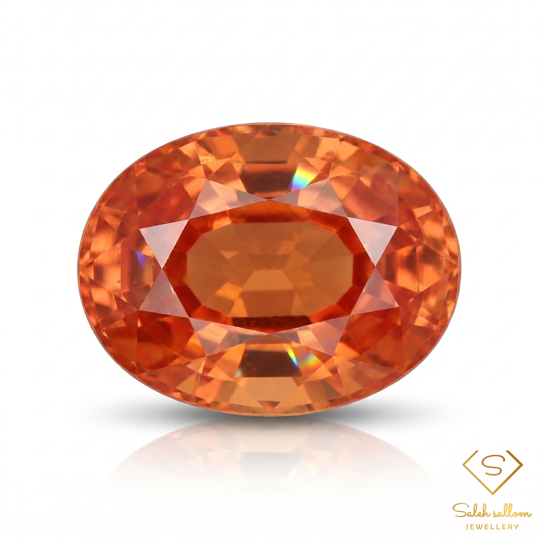 0.22 Ct Natural Orange Sapphire Oval Cut VVS Songea Tanzania Loose Gemstone