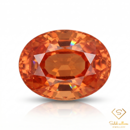 0.22 Ct Natural Orange Sapphire Oval Cut VVS Songea Tanzania Loose Gemstone
