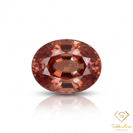 0.27 Ct Natural Orange Sapphire Oval Cut VVS Songea Tanzania Loose Gemstone