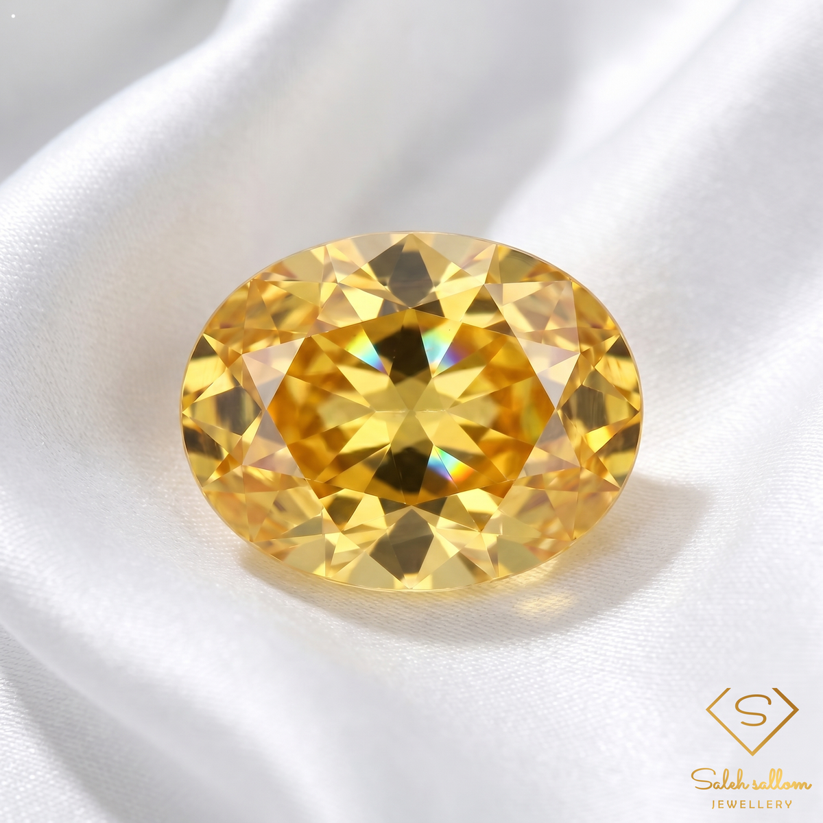 0.74 Ct Natural Yellow Sapphire Oval Cut Madagascar Sapphire Loose Gemstone