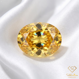 0.74 Ct Natural Yellow Sapphire Oval Cut Madagascar Sapphire Loose Gemstone