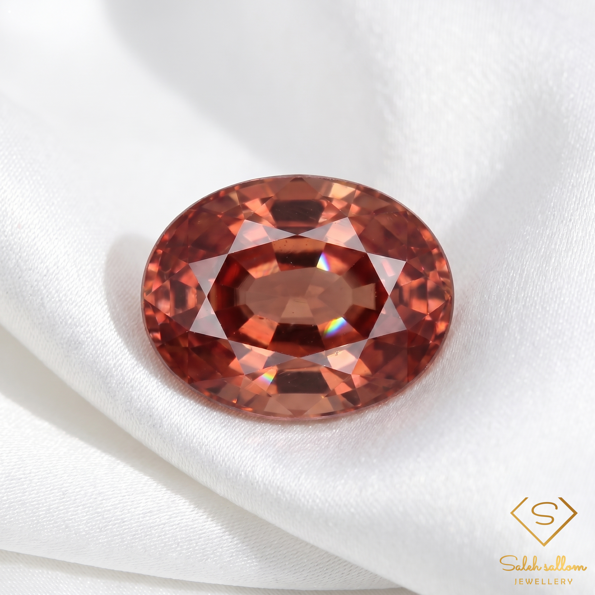 0.27 Ct Natural Orange Sapphire Oval Cut VVS Songea Tanzania Loose Gemstone Secondary image