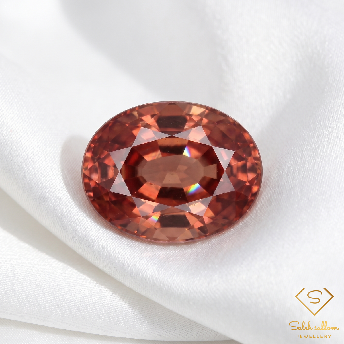 0.27 Ct Natural Orange Sapphire Oval Cut VVS Songea Tanzania Loose Gemstone