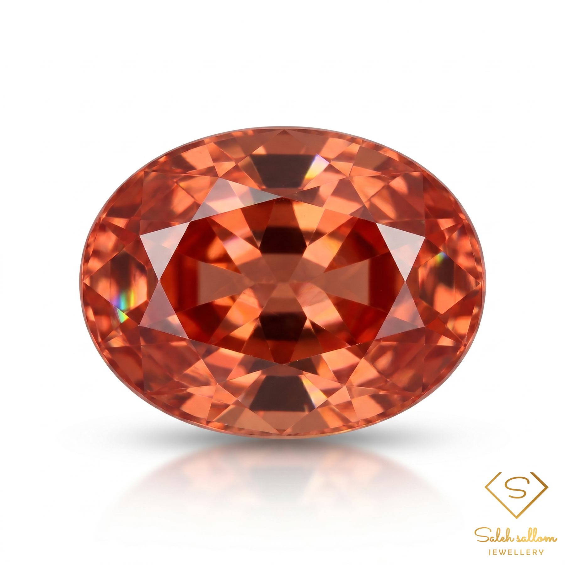 0.47 Ct Natural Pinkish Orange Sapphire Oval Cut Songea Tanzania Loose Gemstone