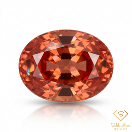 0.47 Ct Natural Pinkish Orange Sapphire Oval Cut Songea Tanzania Loose Gemstone
