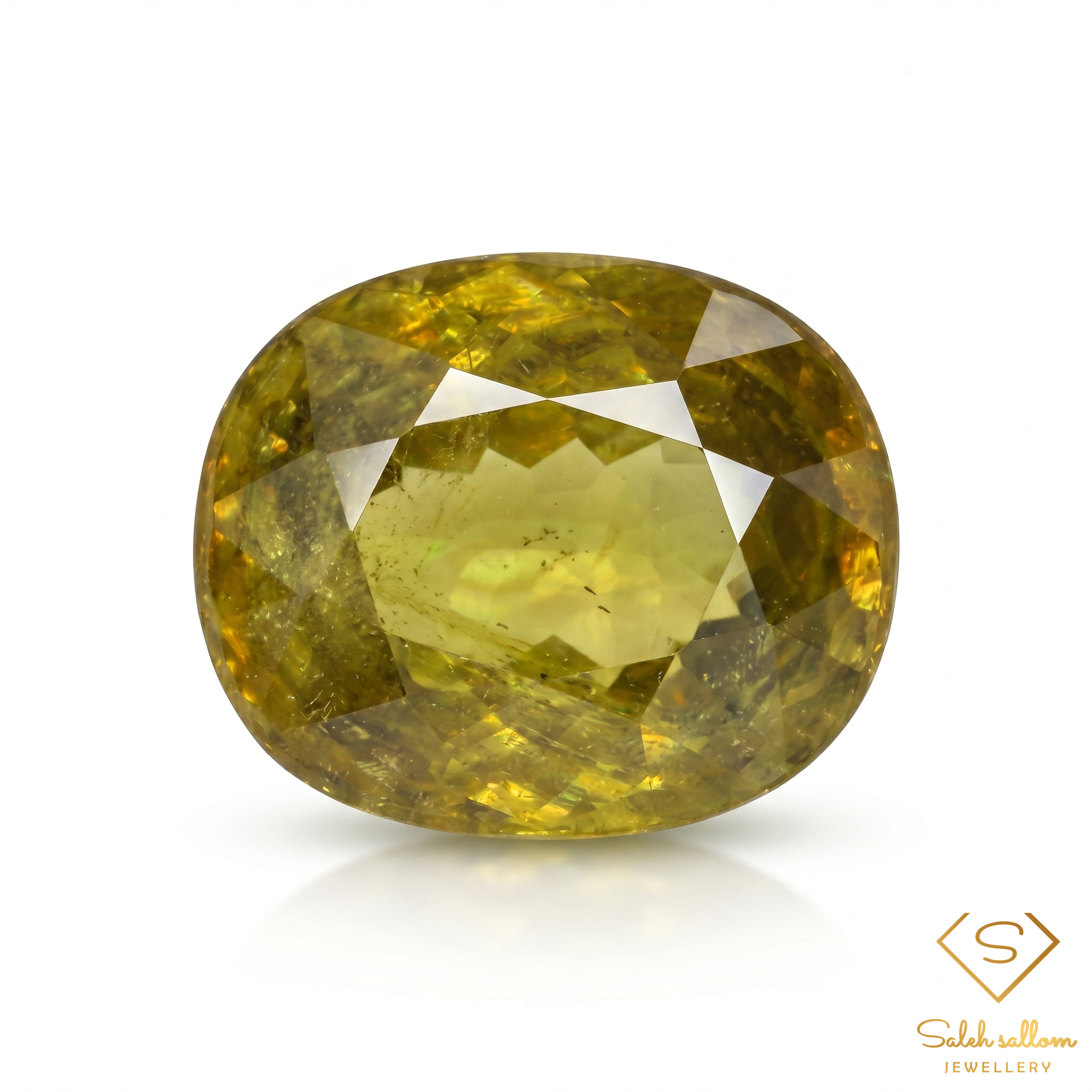 5.52 Ct Natural Greenish Yellow Sphene Oval Cut High Luster Madagascar Collector Gemstone Main image