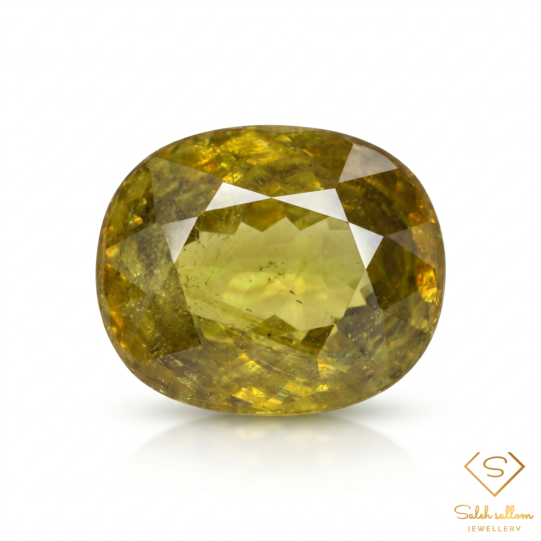 5.52 Ct Natural Greenish Yellow Sphene Oval Cut High Luster Madagascar Collector Gemstone