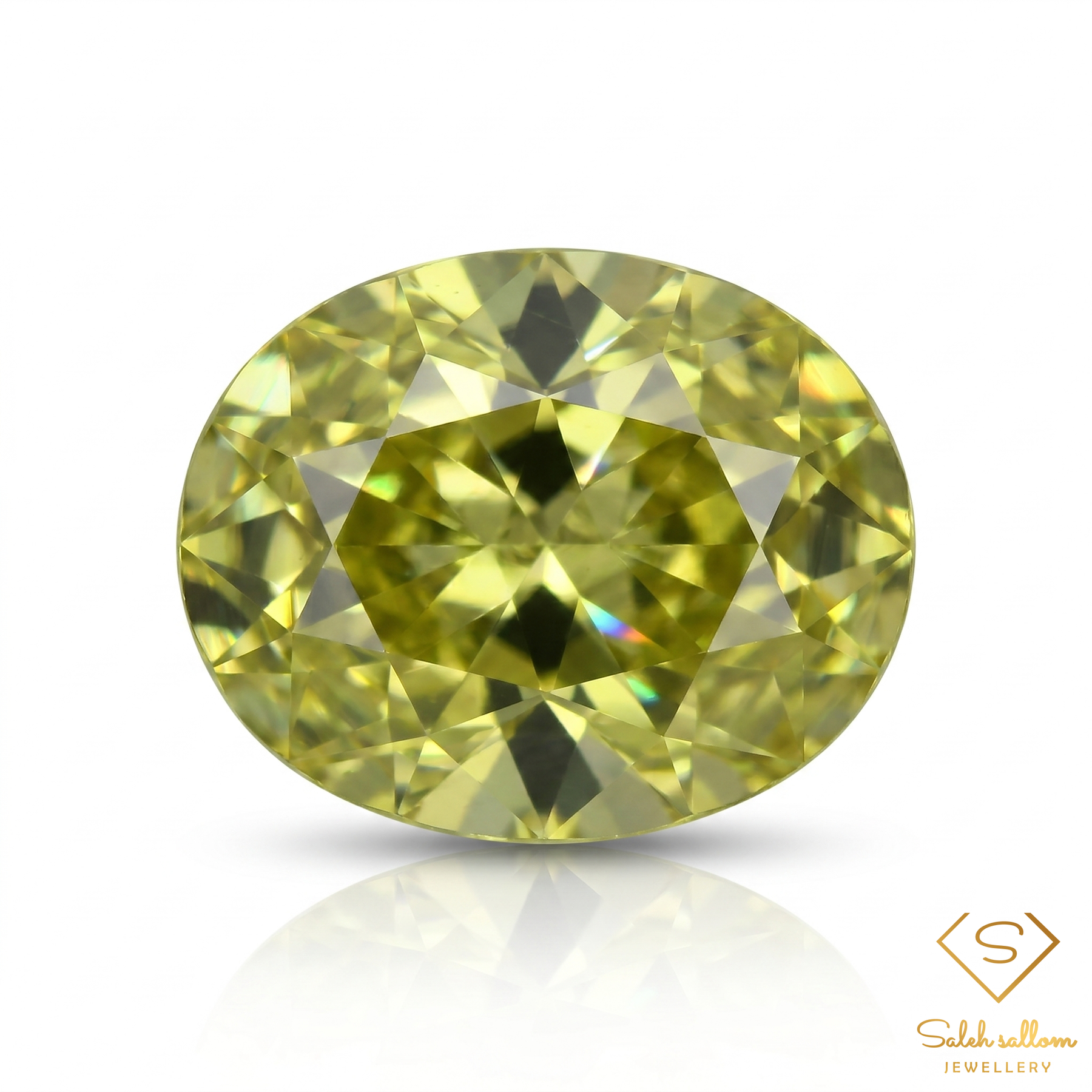 5.61 Ct Natural Yellowish Green Sphene Oval Cut – High Luster Collector Gemstone