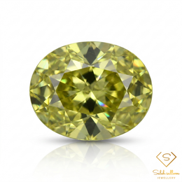 5.61 Ct Natural Yellowish Green Sphene Oval Cut – High Luster Collector Gemstone