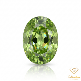 2.90 Ct Natural Yellowish Green Sphene Oval Cut – Diamond Luster Madagascar Gemstone
