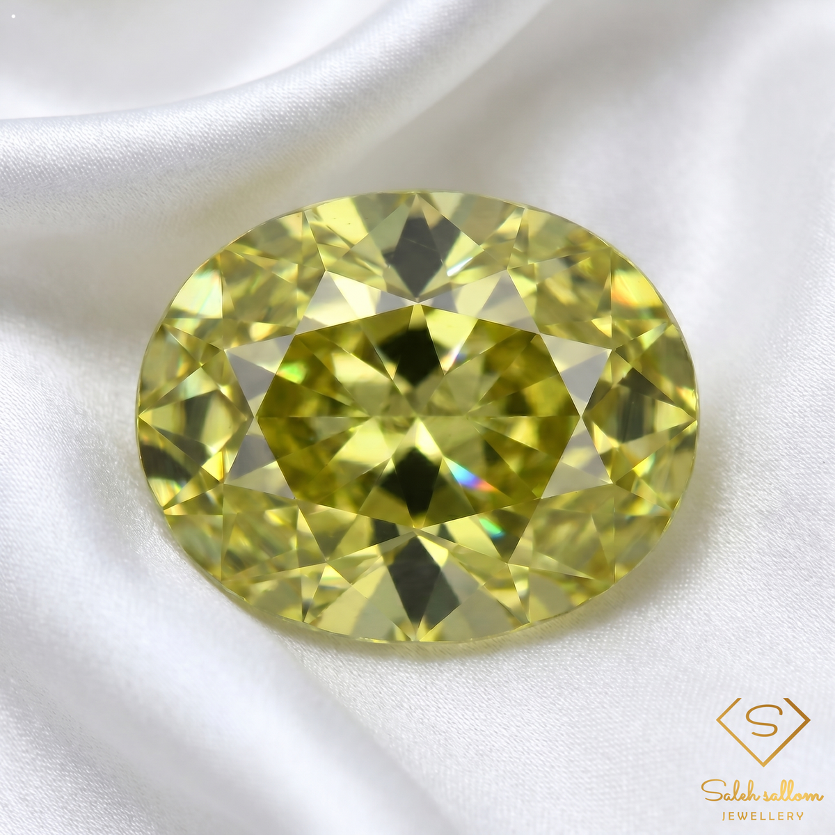 5.61 Ct Natural Yellowish Green Sphene Oval Cut – High Luster Collector Gemstone