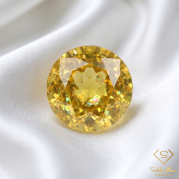 Natural Yellow Sphene Gemstone 0.75 Ct Round Cut Madagascar Super Sparkle Titanite