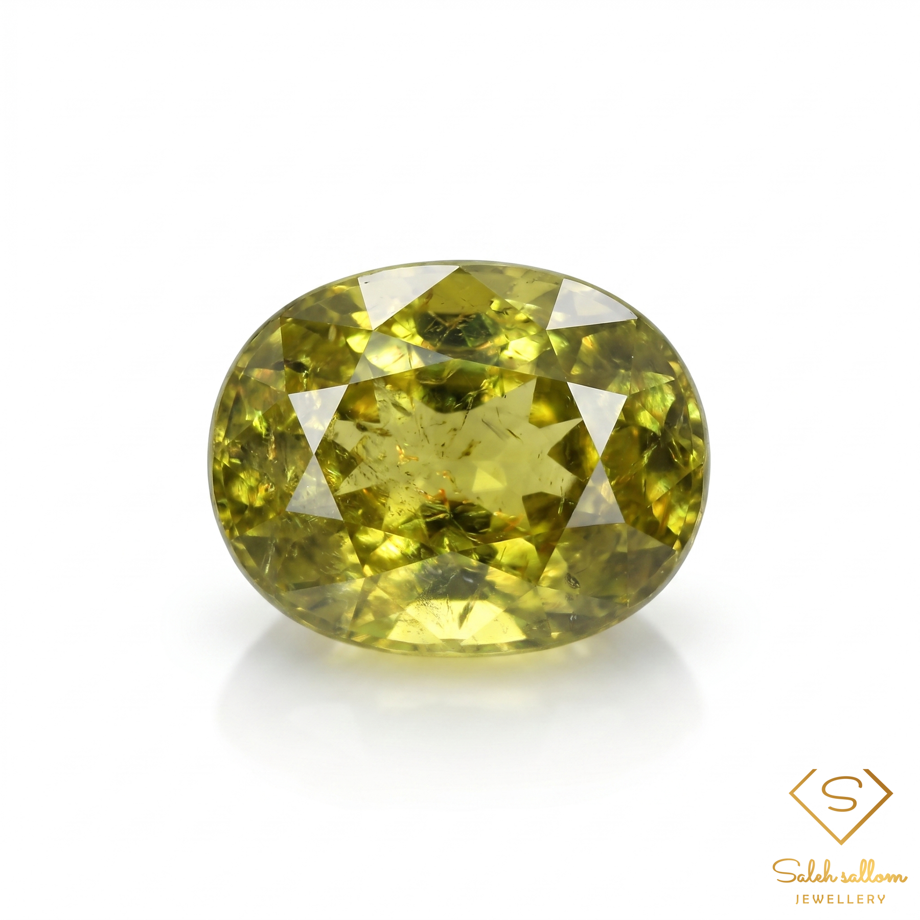 Natural Yellowish Green Sphene 2.00 Ct Oval Cut Madagascar Titanite Gemstone Super Sparkles