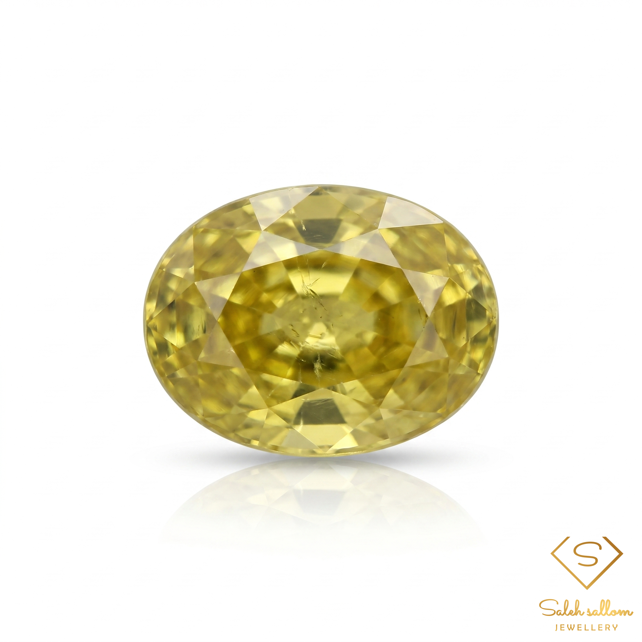 Natural Greenish Yellow Sphene 1.01 Ct Oval Cut Titanite Gemstone Super Sparkles Main image