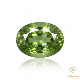Natural Yellowish Green Sphene 1.00 Ct VS Oval Cut Madagascar Titanite Gemstone Super Sparkles