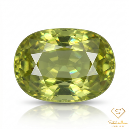 Natural Yellowish Green Sphene Gemstone 2.08 Ct Oval Cut Madagascar Amazing Luster Titanite