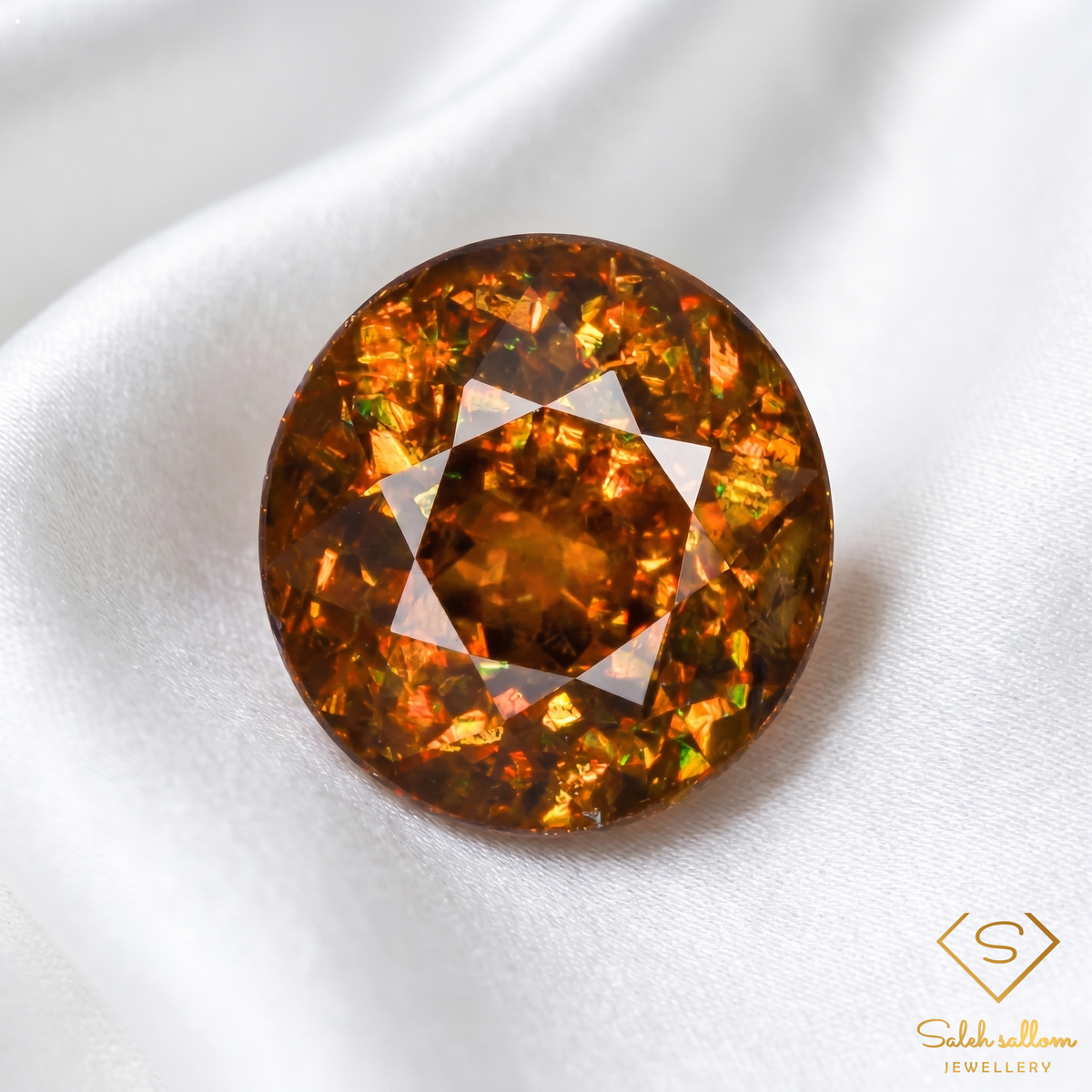 1.03 Ct Natural Greenish Yellow Sphene Round Cut Madagascar Titanite Gemstone Amazing Luster