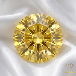 0.59 Ct Natural Yellow Sphene Round Cut Madagascar Titanite Gemstone Amazing Luster
