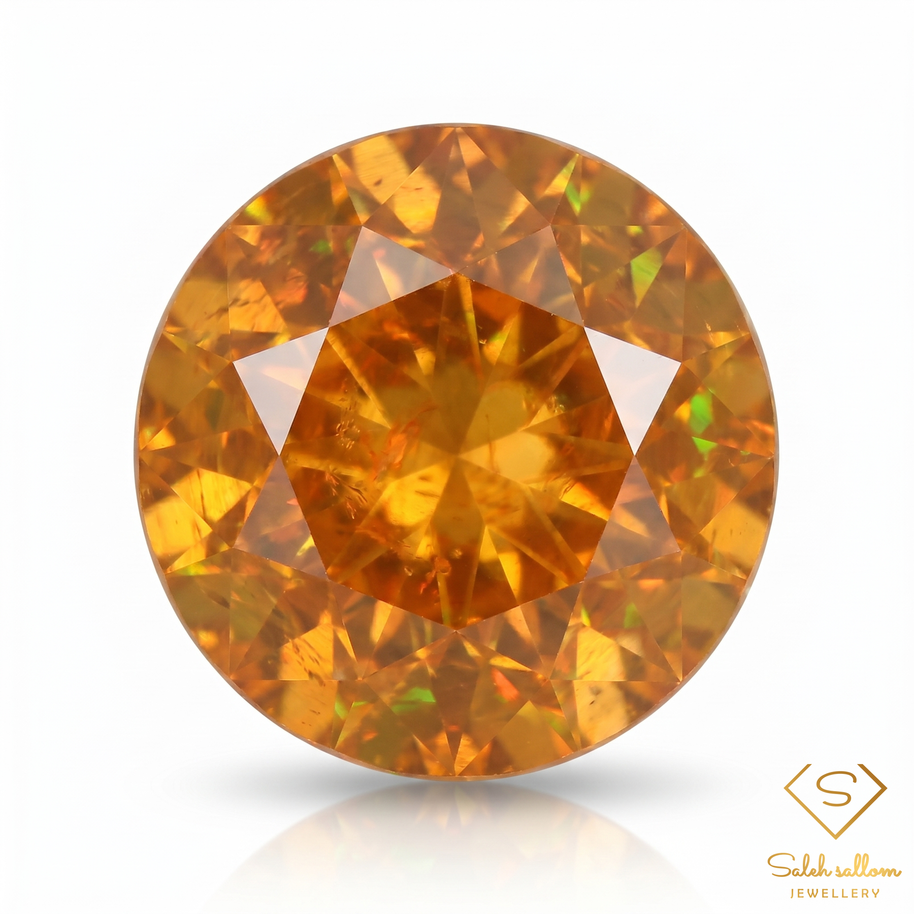 1.04 Ct Natural Greenish Yellow Sphene Round Cut Titanite Gemstone Adamantine Luster