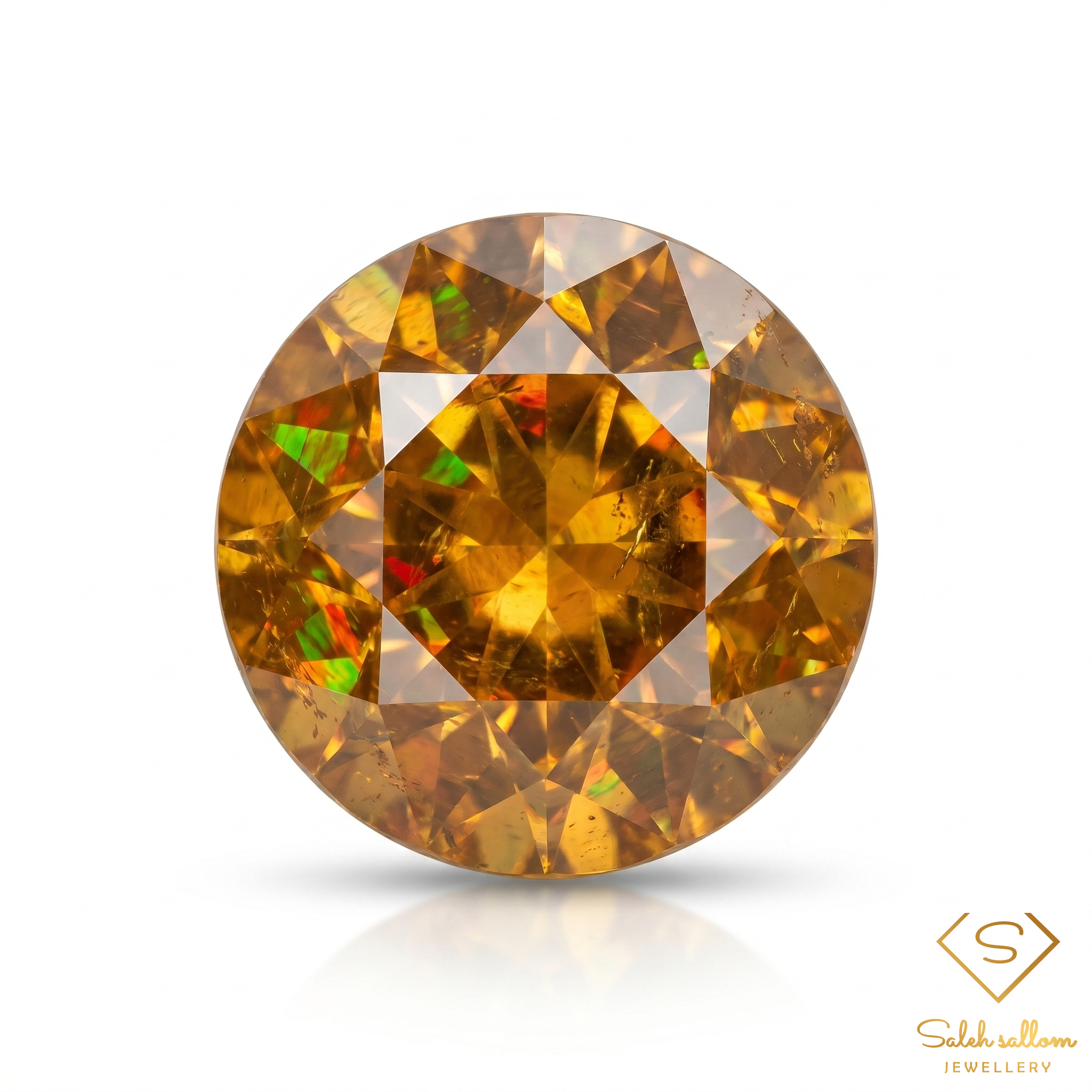 0.92 Ct Natural Greenish Yellow Sphene Round Cut Titanite Gemstone Amazing Luster Main image
