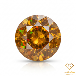 0.92 Ct Natural Greenish Yellow Sphene Round Cut Titanite Gemstone Amazing Luster