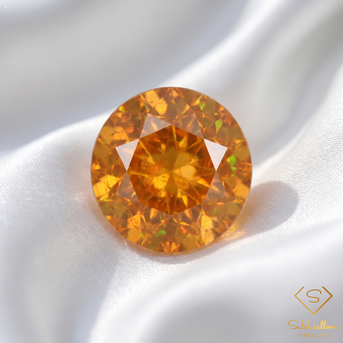 1.04 Ct Natural Greenish Yellow Sphene Round Cut Titanite Gemstone Adamantine Luster
