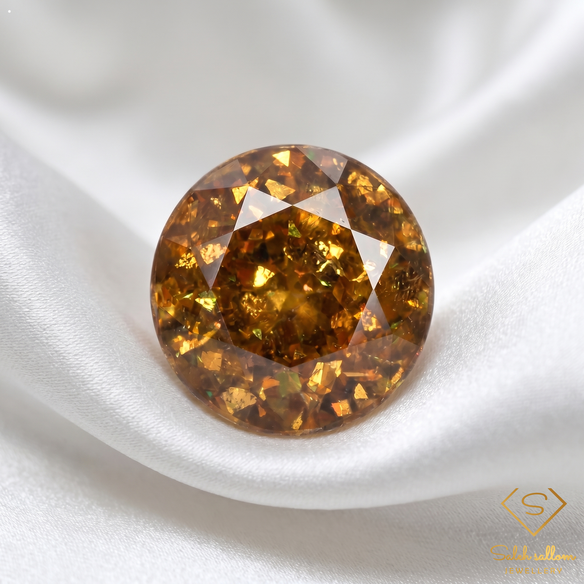 1.01 Ct Natural Greenish Yellow Sphene Round Cut Titanite Gemstone Adamantine Luster