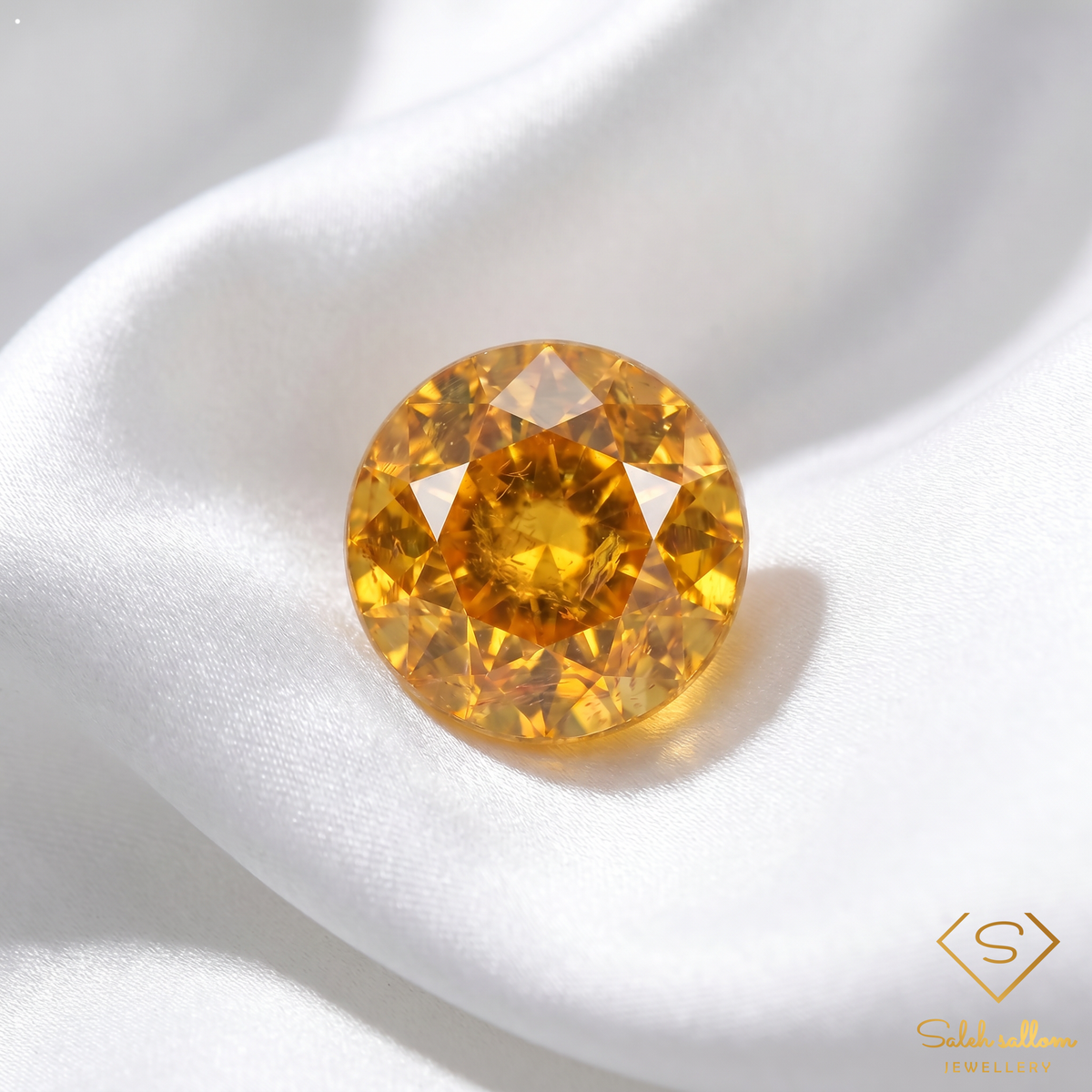 1.23 Ct Natural Greenish Yellow Sphene Round Cut Titanite Gemstone High Luster