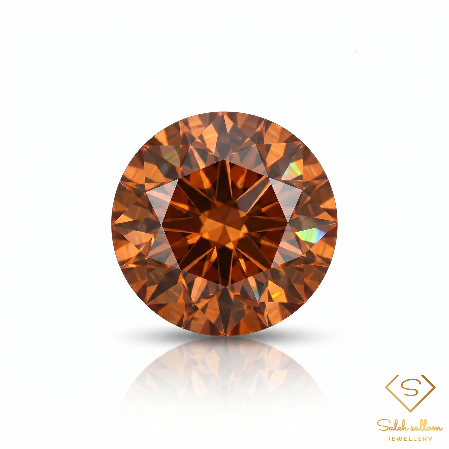0.63 Ct VS Natural Unheated Orange Tourmaline Round Cut African Gemstone