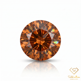 0.63 Ct VS Natural Unheated Orange Tourmaline Round Cut African Gemstone