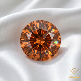 0.63 Ct VS Natural Unheated Orange Tourmaline Round Cut African Gemstone