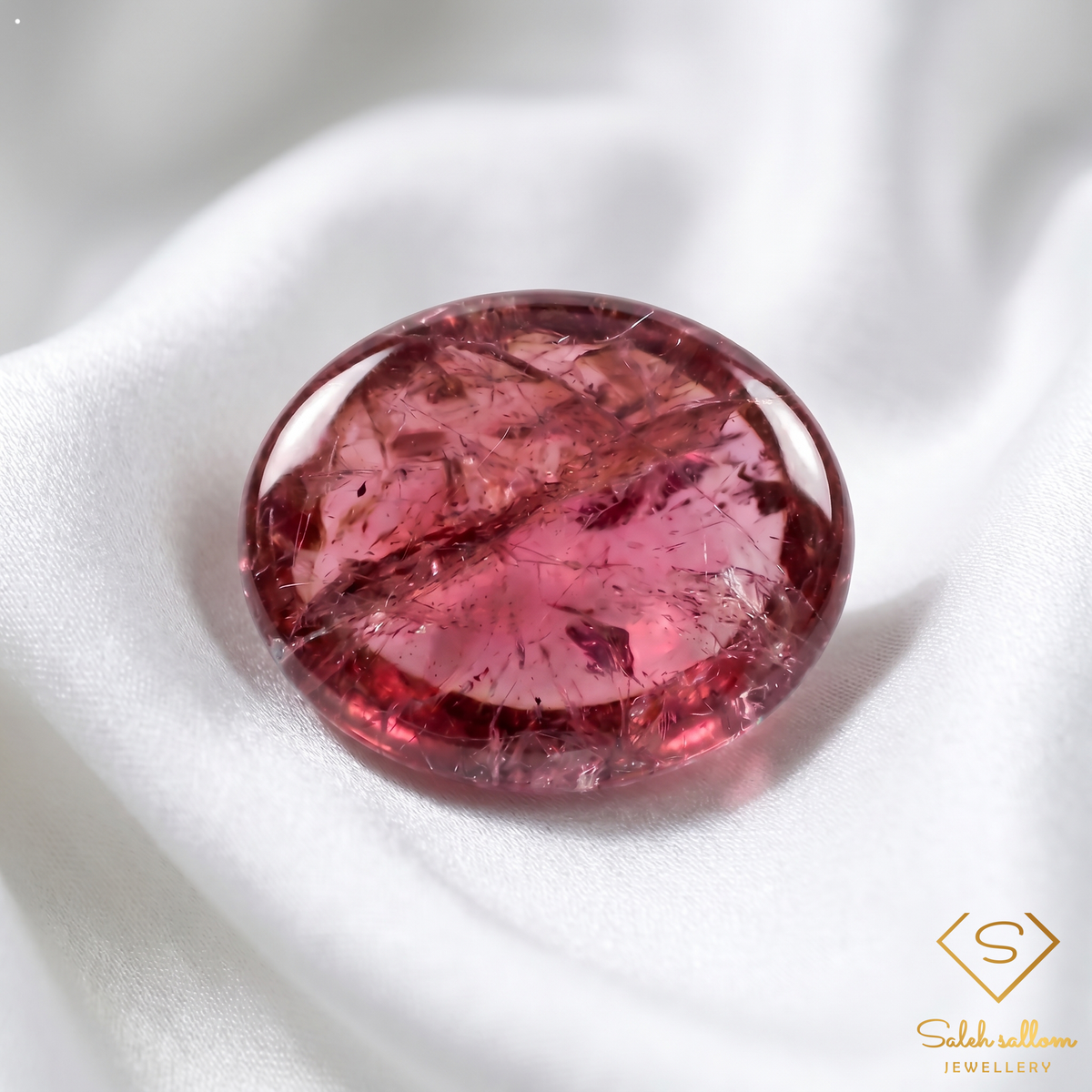 1.93 Ct Natural Unheated Purplish Pink Tourmaline Oval Cabochon Congo Gemstone