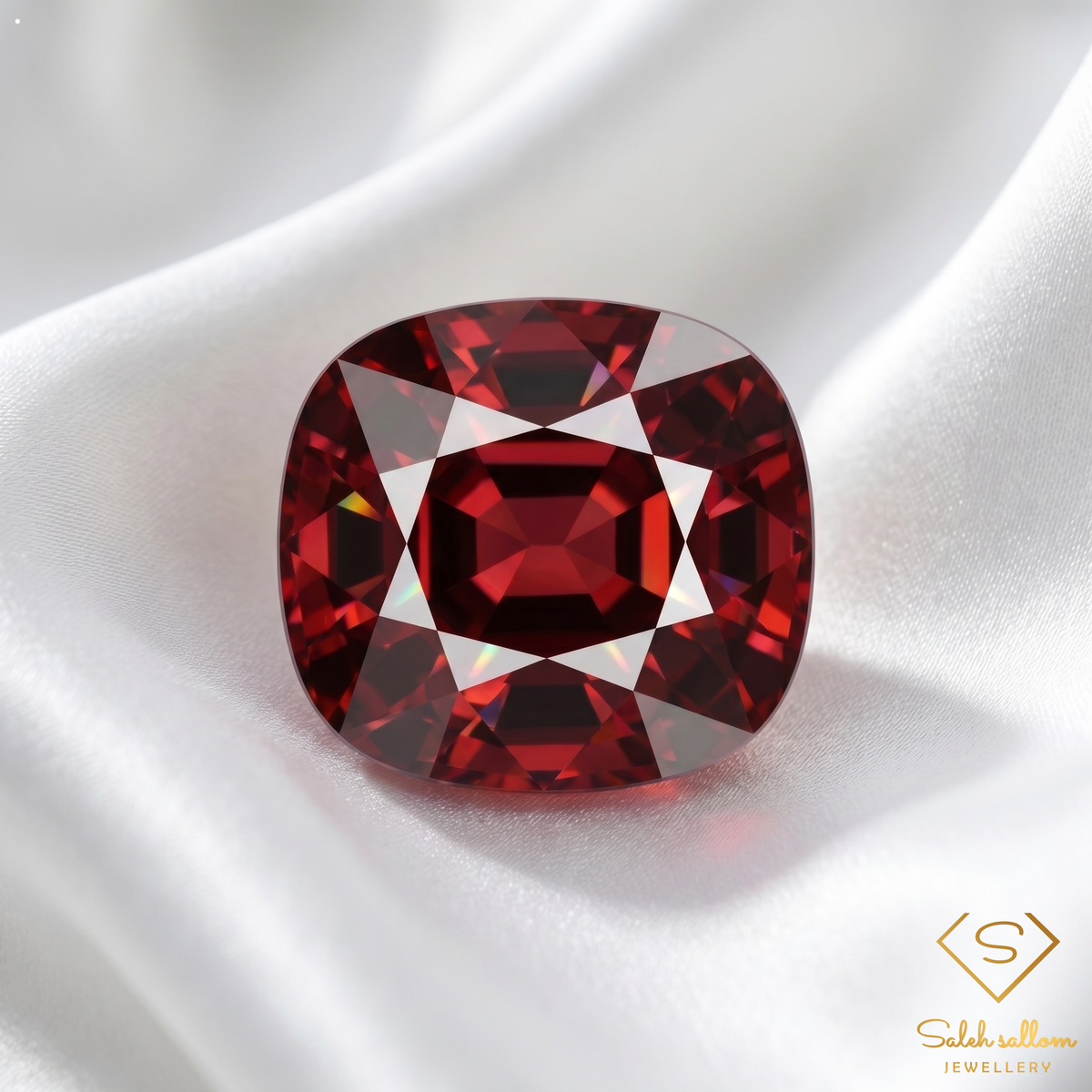 6.65 Ct Natural Red Tourmaline Cushion Cut Fine Gemstone