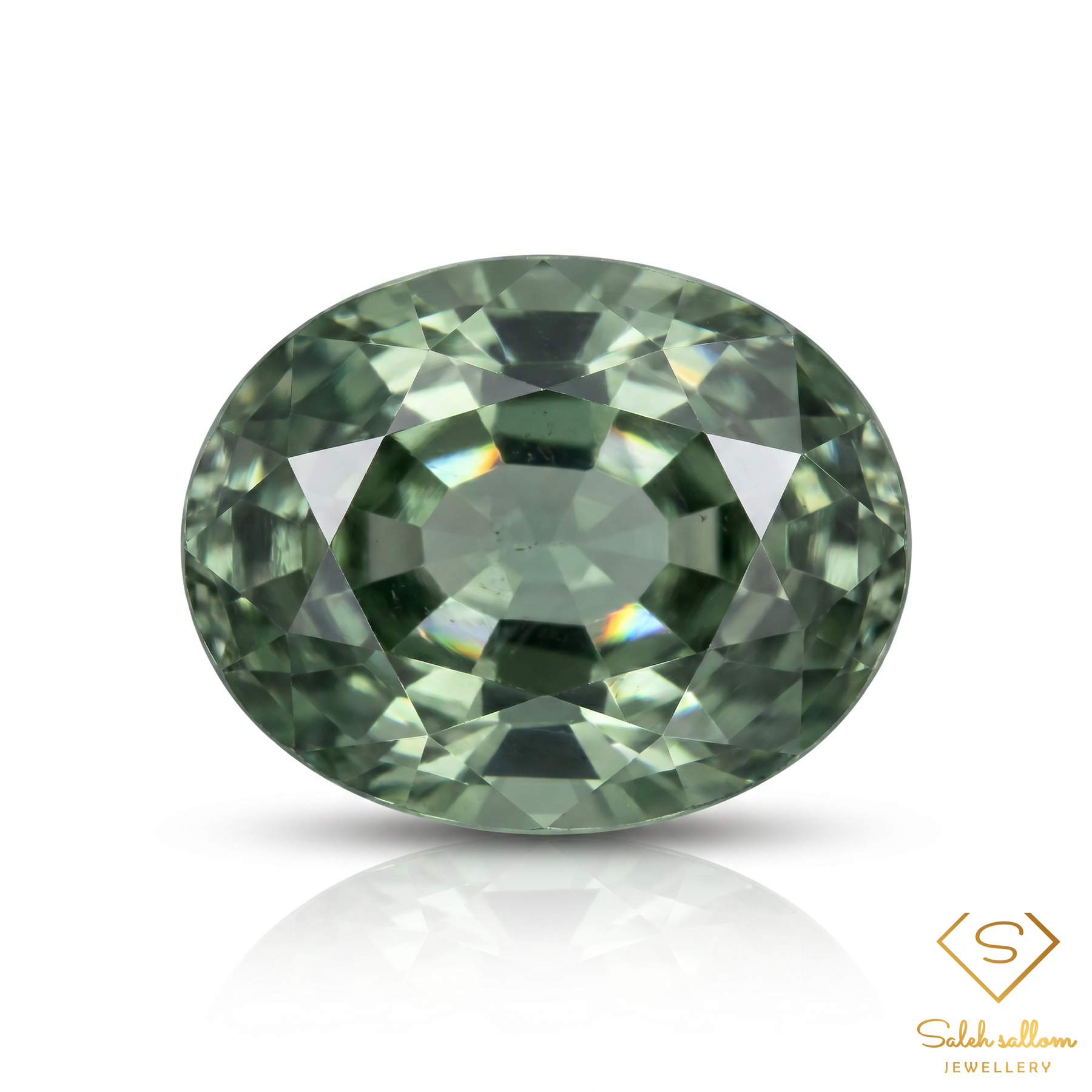 2.43 Ct Natural Unheated Green Tourmaline Oval Cut Mozambique Gemstone