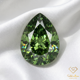 2.09 Ct Natural Unheated Green Tourmaline VVS Pear Cut Mozambique Gemstone